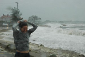 Hurricane Irene, my brother and neighborhood best friend representing on Surf Drive in Falmouth.